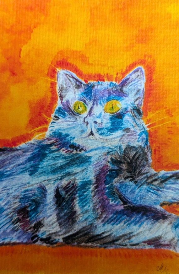 Bright Bonnie | Cat Art Print