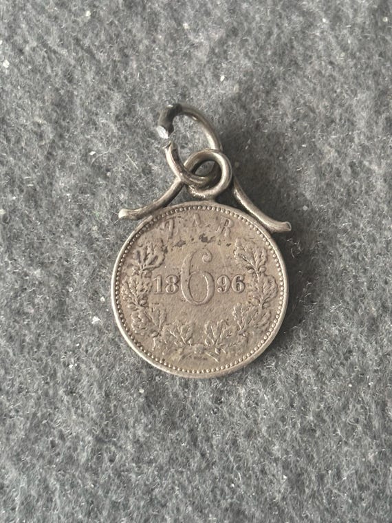 Ciondolo vintage in Moneta da penny del Sud Africa del