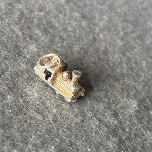 Vintage Sterling Silver 925 Charm Pendant. Steam Engine Train Locomotive.