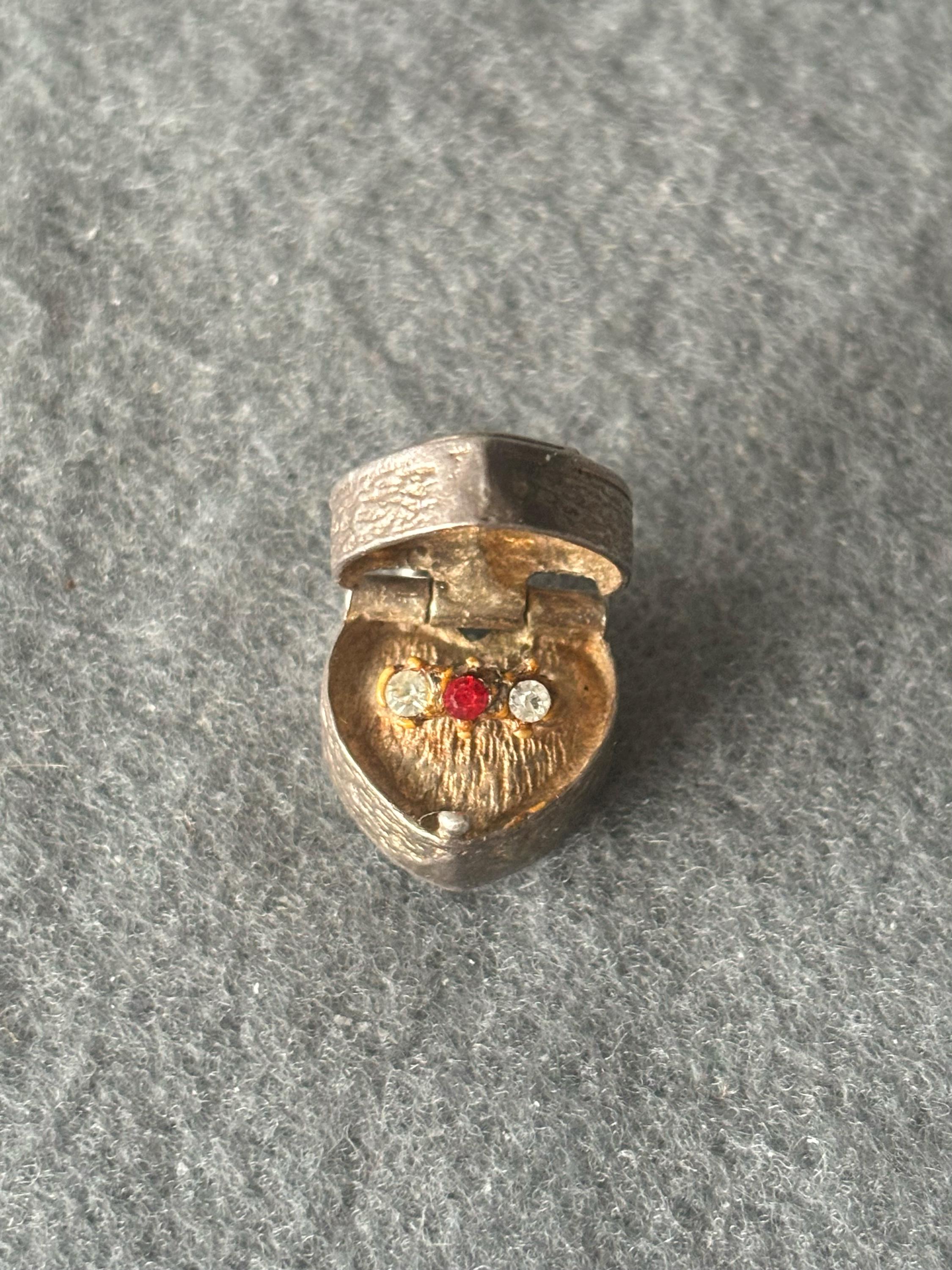 Vintage Sterling Silver 925 Charm Pendant. Opening Heart