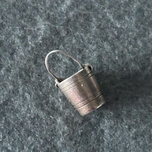 Vintage Sterling Silver 925 Charm Pendant. Champagne Ice Bucket Cooler