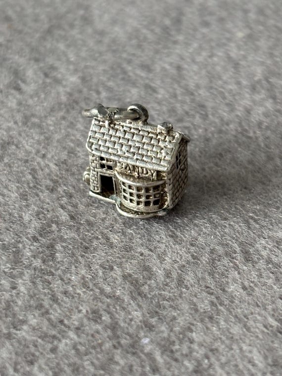 Nuvo Vintage Sterling Silver 925 Charm Pendant. Candy Sweet Shop Ye Olde Sweet Shoppe.