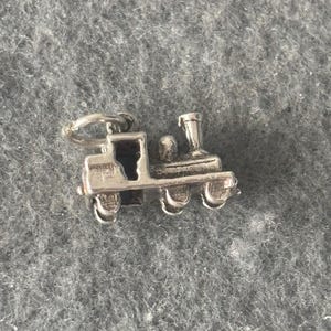 Vintage Sterling Silver 925 Charm Pendant. Steam Engine Train