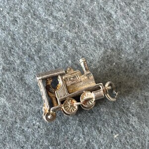 Vintage Sterling Silver 925 Charm Pendant. Opening Steam Engine Train Locomotive.