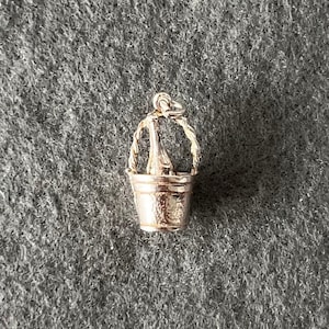 Vintage Sterling Silver 925 Charm Pendant. Champagne in Ice Bucket Cooler