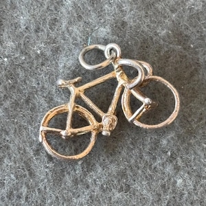 Vintage Sterling Silver 925 Charm Pendant. Bicycle Bike.