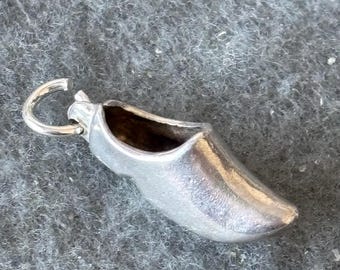 Vintage Sterling Silver 925 Charm Pendant. Dutch Clog Amsterdam.
