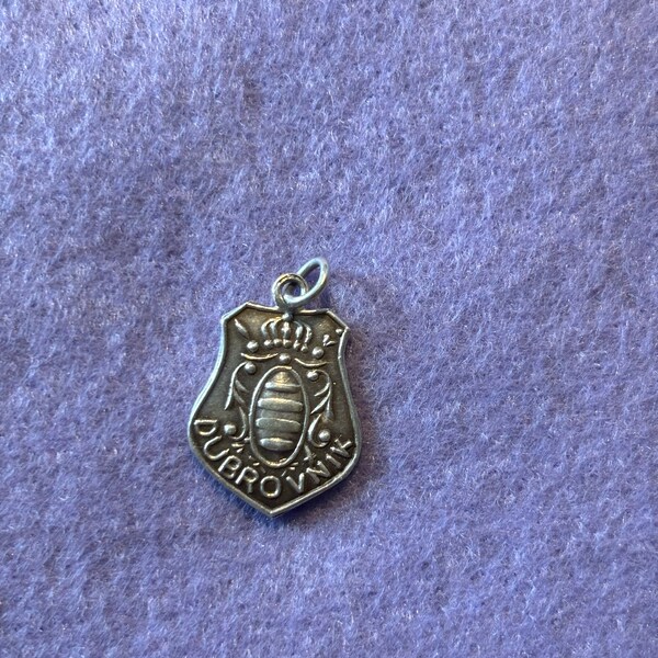 Vintage Sterling Silver 925 Charm Dubrovnik Travel Shield