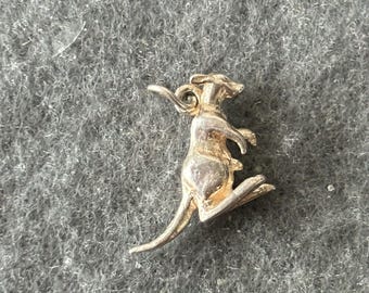 Charme Kangourou Avec Bébé - Argent Sterling 925 - Vintage - Poids 2,6g - Environ 2,5cm - France