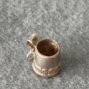 Vintage Sterling Silver 925 Charm Pendant. Beer Tankard / Mug / Stein with Detailing.