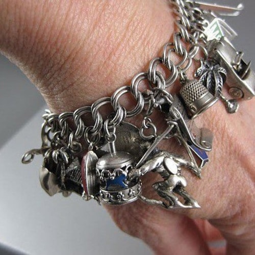 CHIM Vintage Sterling Silver Charm Pendant 925. Royal Crown