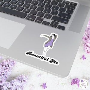 Motivationsaufkleber, Mädchen Power Aufkleber, Laptop Tablet Notebook Retro Aufkleber, Empower Vinyl Aufkleber, Frauen Inspirational BEAUTIFUL ME Aufkleber