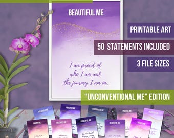 Motivational Affirmation Cards: Unconventional Me Edition (Digital Download)