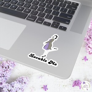 Motivationsaufkleber, Mädchen Power Aufkleber, Laptop Tablet Notebook Retro Aufkleber, Empower Vinyl Aufkleber, Frauen Inspirational LOVABLE ME Aufkleber