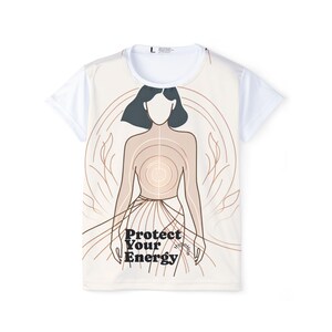 Sports Jersey, protect your energy, Women&#39;s Activewear Top, Workout Shirt, Athletic Tee, Fitness Apparel, Yoga Clothing