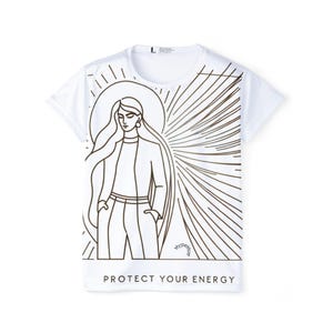 Sports Jersey, protect your energy, Women&#39;s Activewear Top, Workout Shirt, Athletic Tee, Fitness Apparel, Yoga Clothing