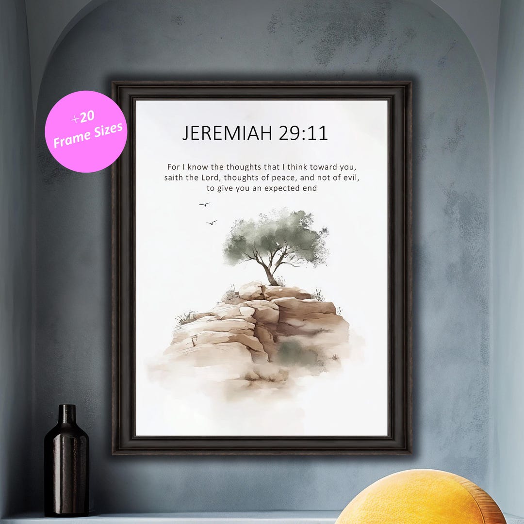 Jeremiah 29:11 Bible Verse Print, Christian Wall Art (digital Download ...
