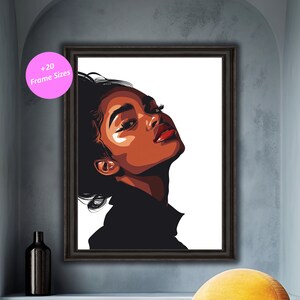 Beautiful Girl Wall Decor, Woman Art, Chic Abstract Portrait, Modern Wall Decor, Minimalist Art Print, Contemporary Printable Art