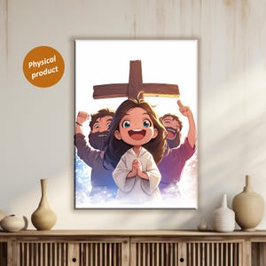 Decoración de pared de Jesús y sus discípulos, arte de pared cristiano, pintura de Jesús, anime de Jesús, dibujos animados de Jesús, decoración de habitación para niños