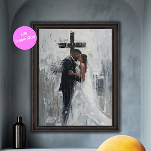 Romantic Christian Wedding Print: Modern Love Story Wall Art (Digital Download)
