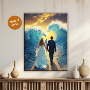 Jesus and the Bride and Groom, Following Jesus, Blessed Marriage, Religious Wall Art, Christian Home Decor, Wedding Gift, Canvas Print