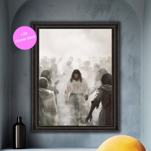 Jesus Christ Digital Art Print, Inspirational Christian Home Decor, Religious Wall Art Poster, Spiritual Faith Gift Idea