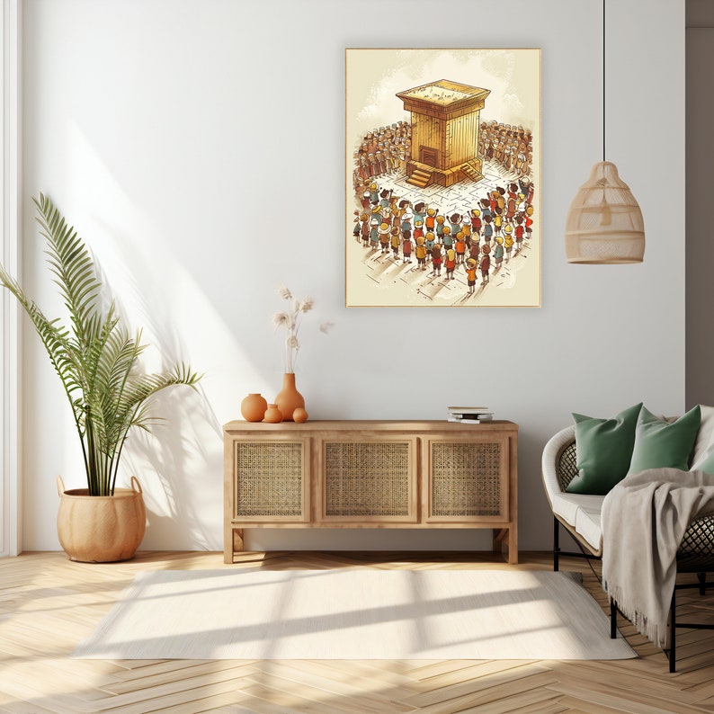 Biblical Scene Tabernacle Digital Print, Exodus Inspired Wall Art ...