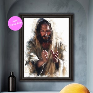 Jesus Christ Portrait Wall Art, Religious Wall Decor, Christian Home Decor, Faith Art, Spiritual Gift
