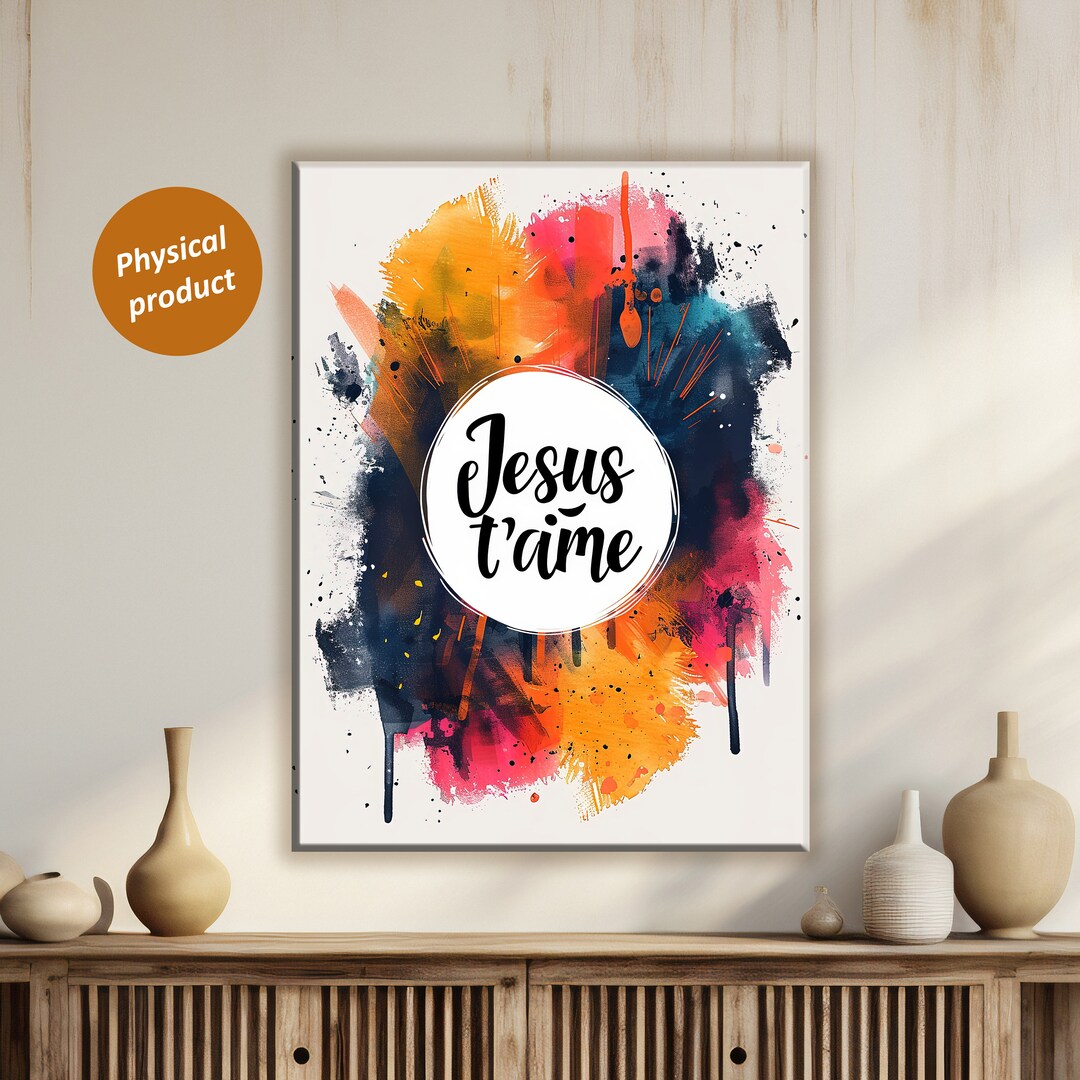 Jesus T Aime Wall Art Jesus T Aime Painting Christian Wall Art