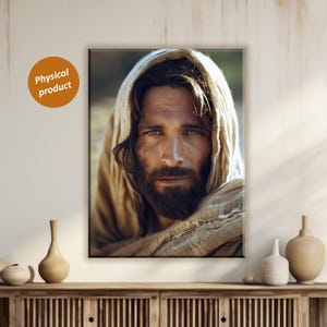 Toile d&#39;art murale portrait de Jésus-Christ : décoration religieuse chrétienne