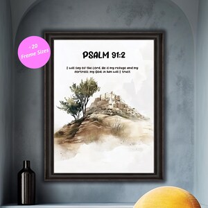 psalm 91 printable, Christian Decoration, bible verse poster for christians, faith, gift for her, christian decoration, psalm 91 sign