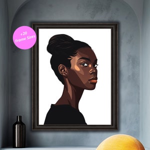 Black Woman Portrait: Modern Feminist Art Print (Digital Download)