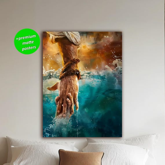Stampa Su Tela Madonna Con Ges&ugrave; | Quadro Religioso 30x40cm | Decorazione Parete Per Casa E Chiesa