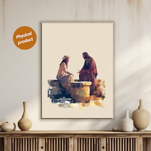 Samaritan Jar Pictures Wall Decor Jesus and Samaritan Woman Wall Art La Samaritana Illustrazione Wall Decal