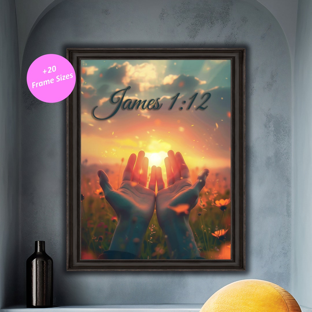 Bible Verse Sunset Digital Art Print, Christian Inspirational Decor ...