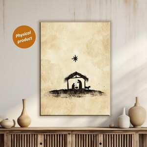 Arte de pared en lienzo, Belén navideño, Decoración de Nochebuena, Nacimiento de Jesús, Casa de vacaciones, Impresión en lienzo