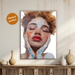 Abstract Woman Portrait Canvas Art: Modern Home Decor