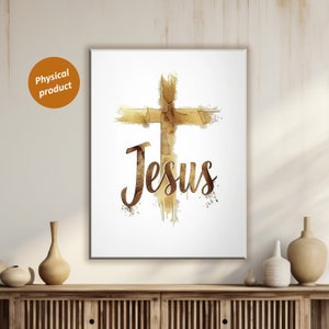 Cross Jesus Wall Art Jesus Cross Decor Christian Cross Print Religious Art Print for Inspiration
