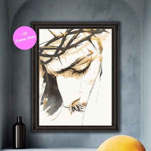 Jesus Crown of Thorns Art Print: Christian Home Decor (Digital Download)