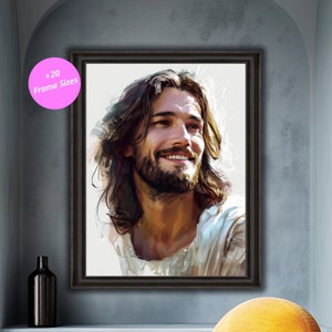 Retrato de Jesucristo Joven: Decoración Cristiana para el Hogar (Descarga Digital)