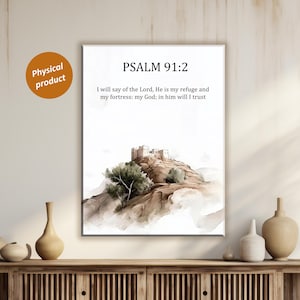 psalm 91 printable Painting For Living Room Decor Christian Decor Religious Quote Print Faith Home Decor Scripture Wall Art