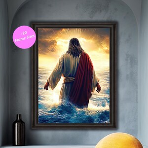 Jesus Walking on Water Art Print: Christian Home Decor (Digital Download)