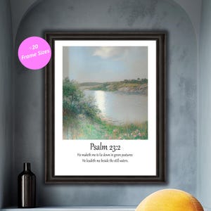 Psalm 23, Biblical Quote for Christians, Digital Download, Christian Decoration, vintage wall art, faith, psalm 23 sign