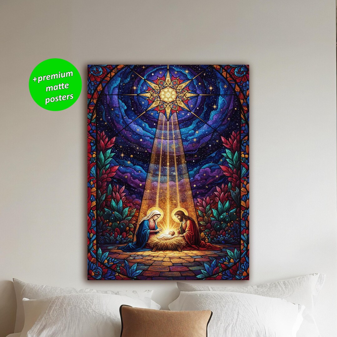 The Birth of Christ Matte Vertical Poster : Nativity Scene, Religious ...