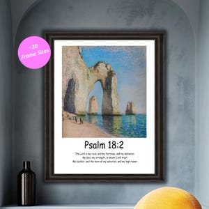 Psalm 18 Digitaldruck - Inspirierende Bibel-Vers-Wandkunst für christliches Wohndekor, Schriftkunst für Glauben und Motivation