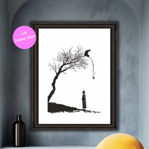 Christian Fig Tree Poster, Minimalist Wall Art, Digital Print for Home Decor, Bible Verse Art, Inspirational Christian Decor