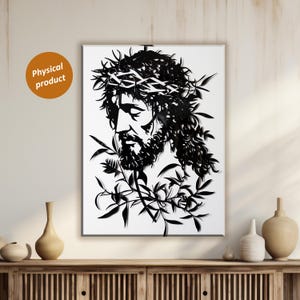 Toile d&#39;art murale Jésus-Christ : décoration d&#39;intérieur chrétienne, cadeau de Pâques