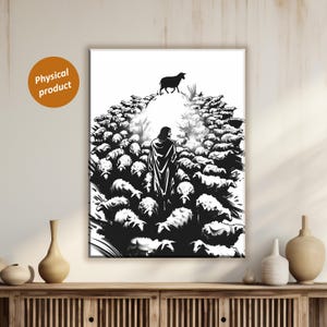 Lost Sheep Parable Canvas Print: Christian Home Decor