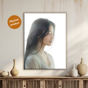 Female Portrait Canvas Wall Art: Serene Woman Painting