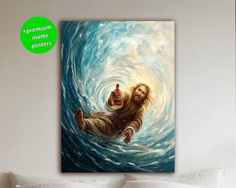 Helping Hand Hand of God Religious Motivational Wall Art Matte Vertical Poster